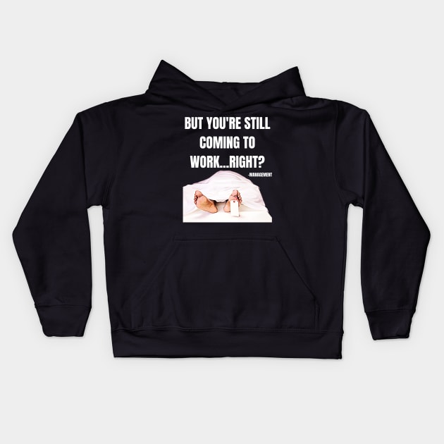 Office Humor Worked To Death Kids Hoodie by Unboxed Mind of J.A.Y LLC 